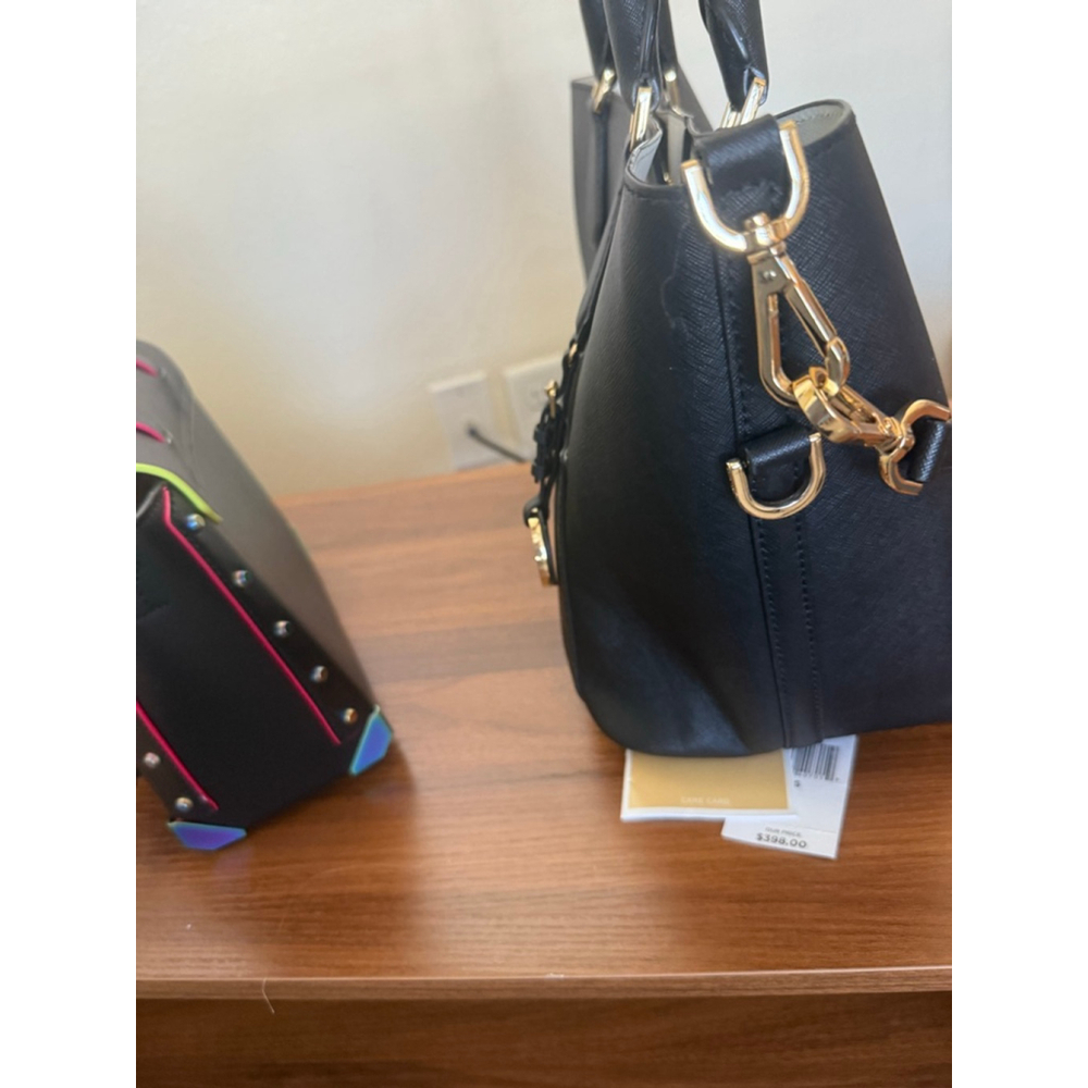Women's Michael Kors Satchel One Size Black and White - Picture 7 of 10